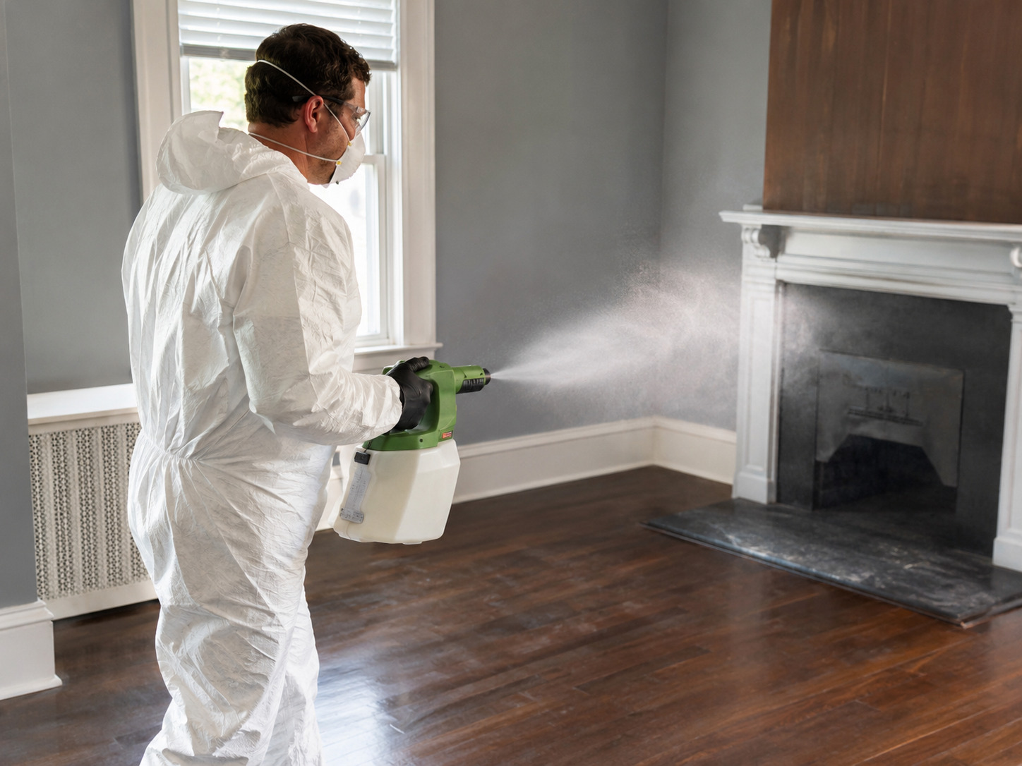 Professional biohazard decontamination with EPA disinfectants