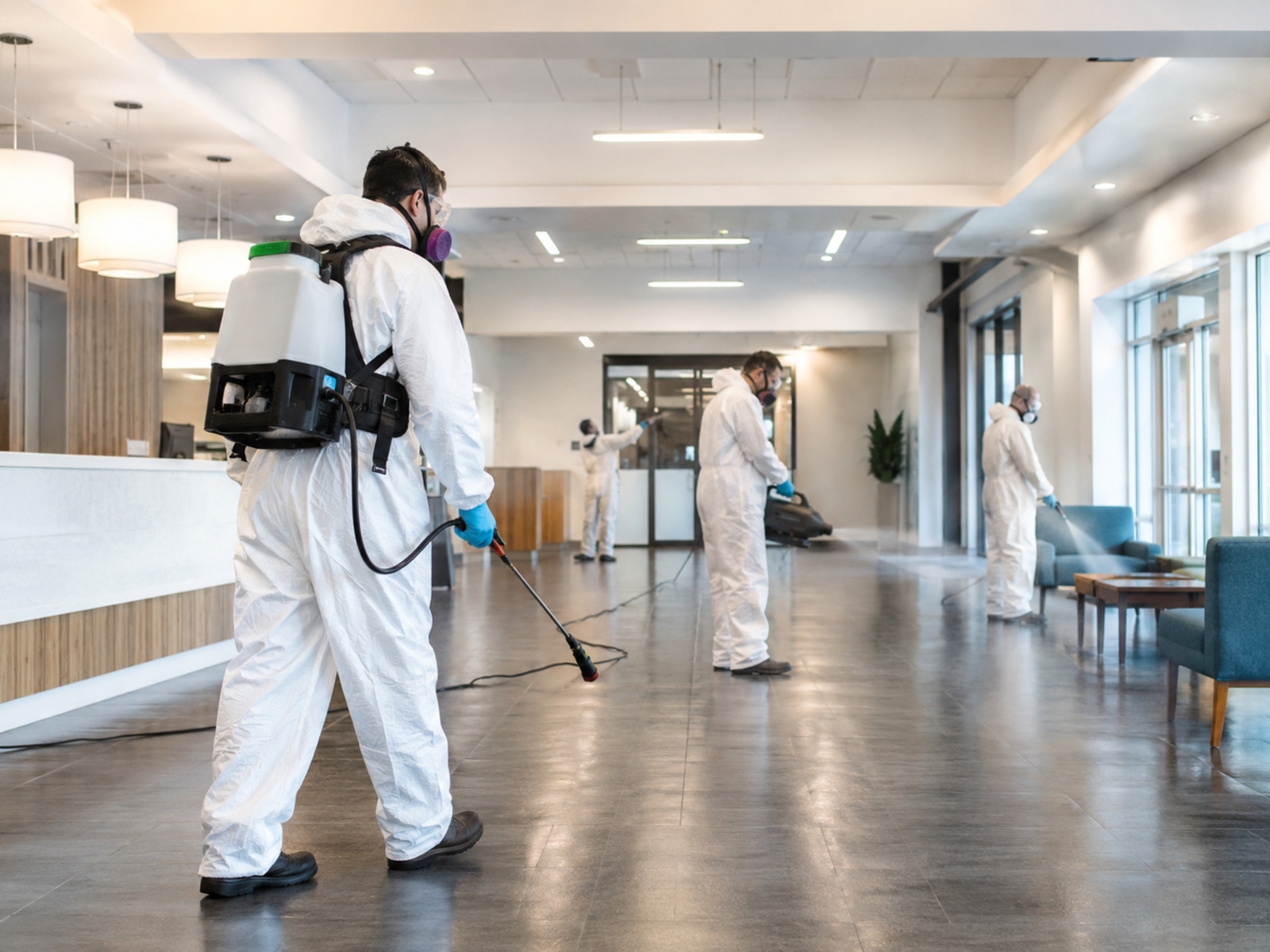 Commercial facility disinfection