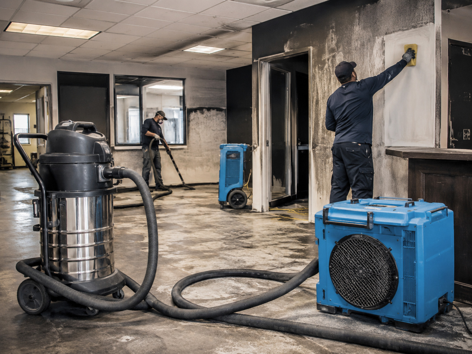 Commercial fire restoration and deodorization equipment