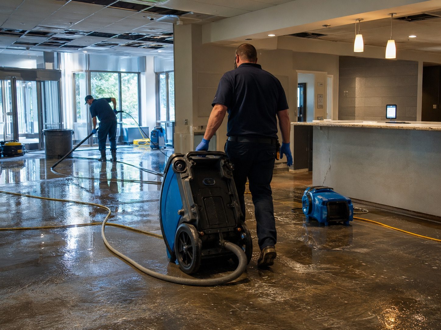 Professional commercial restoration team