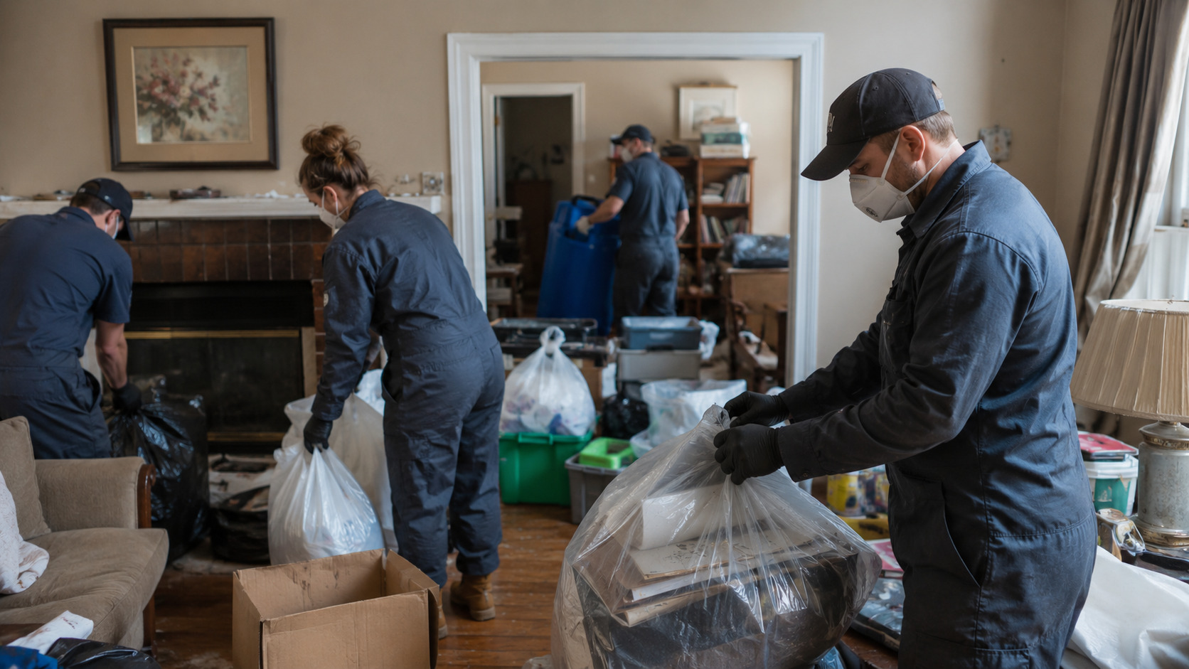 Professional compassionate hoarding cleanup crew