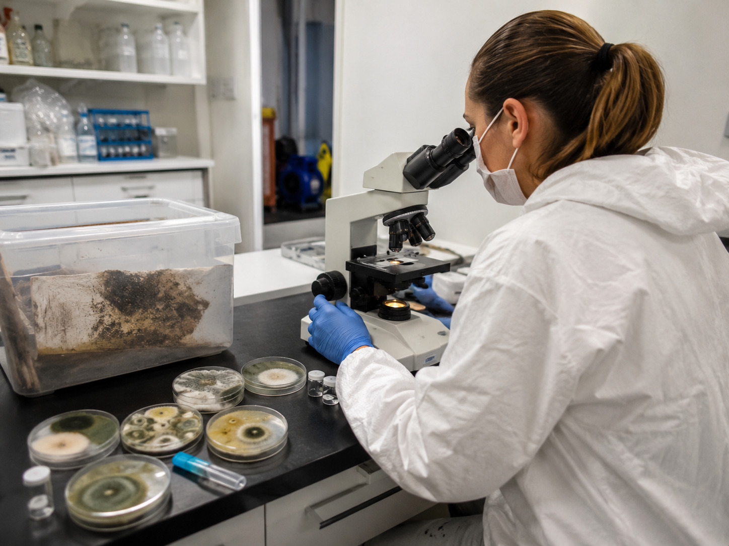 Laboratory testing and analysis of mold samples