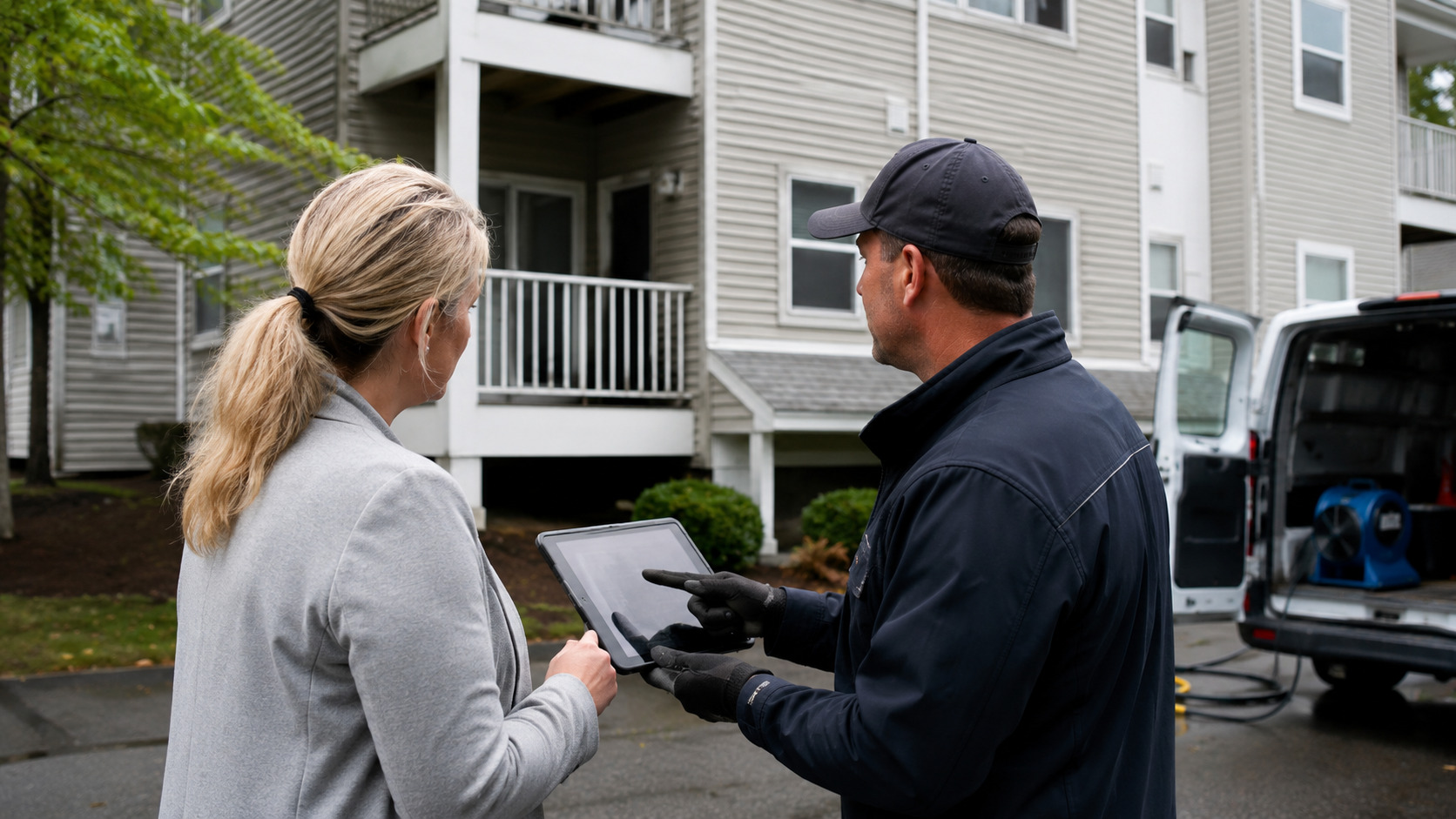 Dedicated property management restoration team
