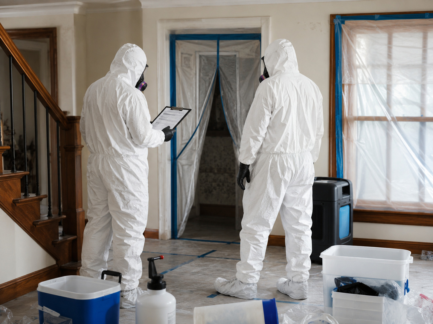 Biohazard cleanup team