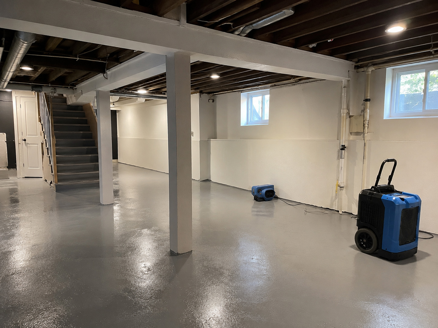 Completed sewage cleanup restoration showing safe, clean space