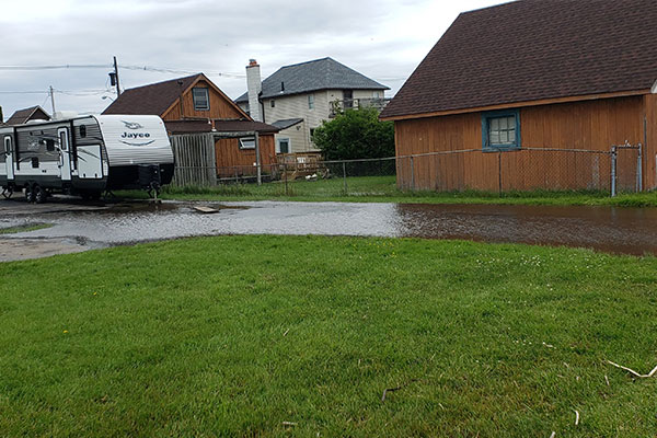 Flooded Yard causing Flooded Basement