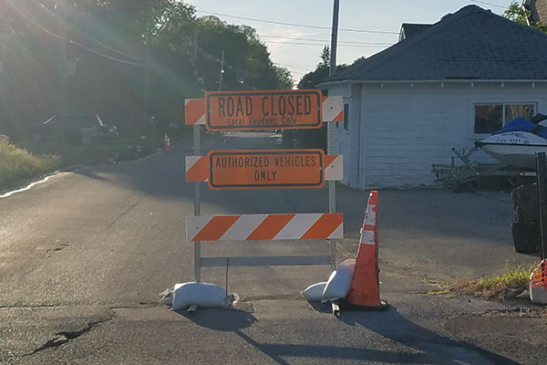 Road Closed due to Flooded Basements